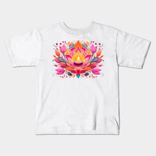 Lotus Radiance: A Diwali Celebration Kids T-Shirt